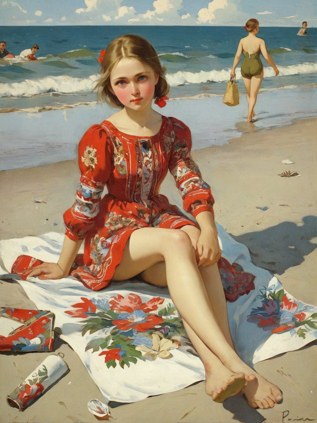 00117-1031858351-a girl on the beach surrounded by Pomeagle Russian popular print.jpg